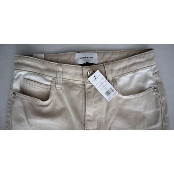Current/Elliott Women's Sz 27 Tan/White The Original Stiletto Skinny Jeans $248 - Picture 3 of 11